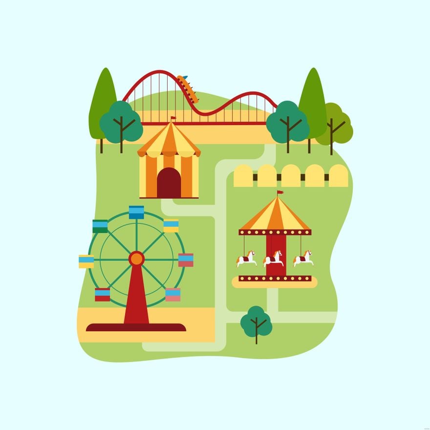 Park Map Illustration