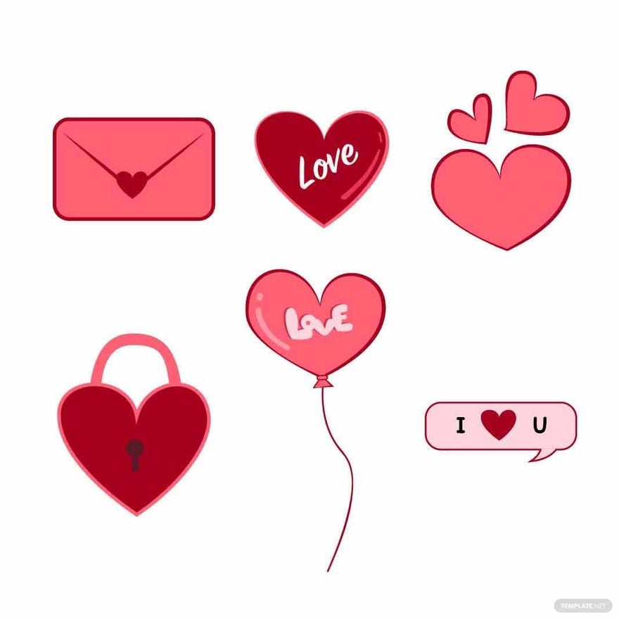Red Valentines Day Vector in Illustrator, EPS, SVG, JPG, PNG