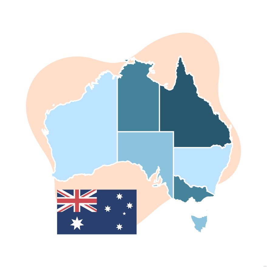 Australia Map Illustration