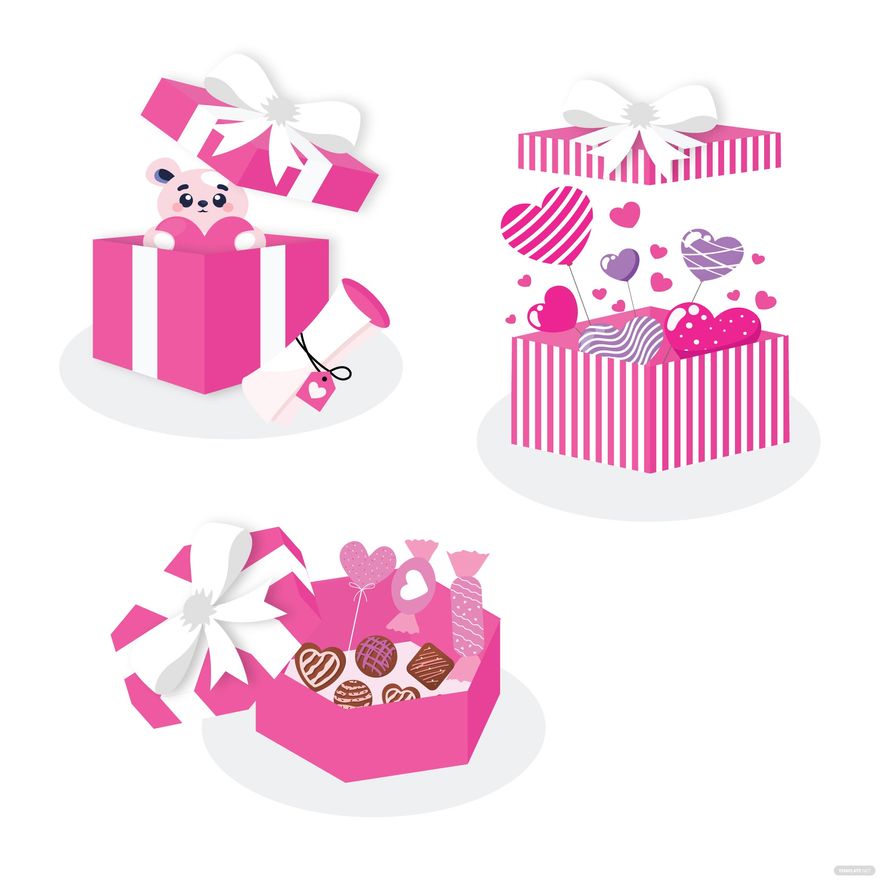 Free Valentines Day Gift Vector - Illustrator, EPS, SVG, JPG, PNG