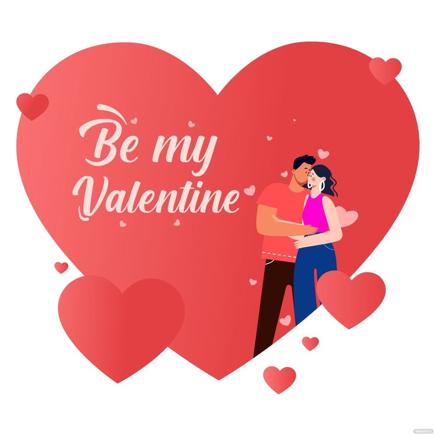 Be My Valentine Vector in Illustrator, EPS, SVG, JPG, PNG