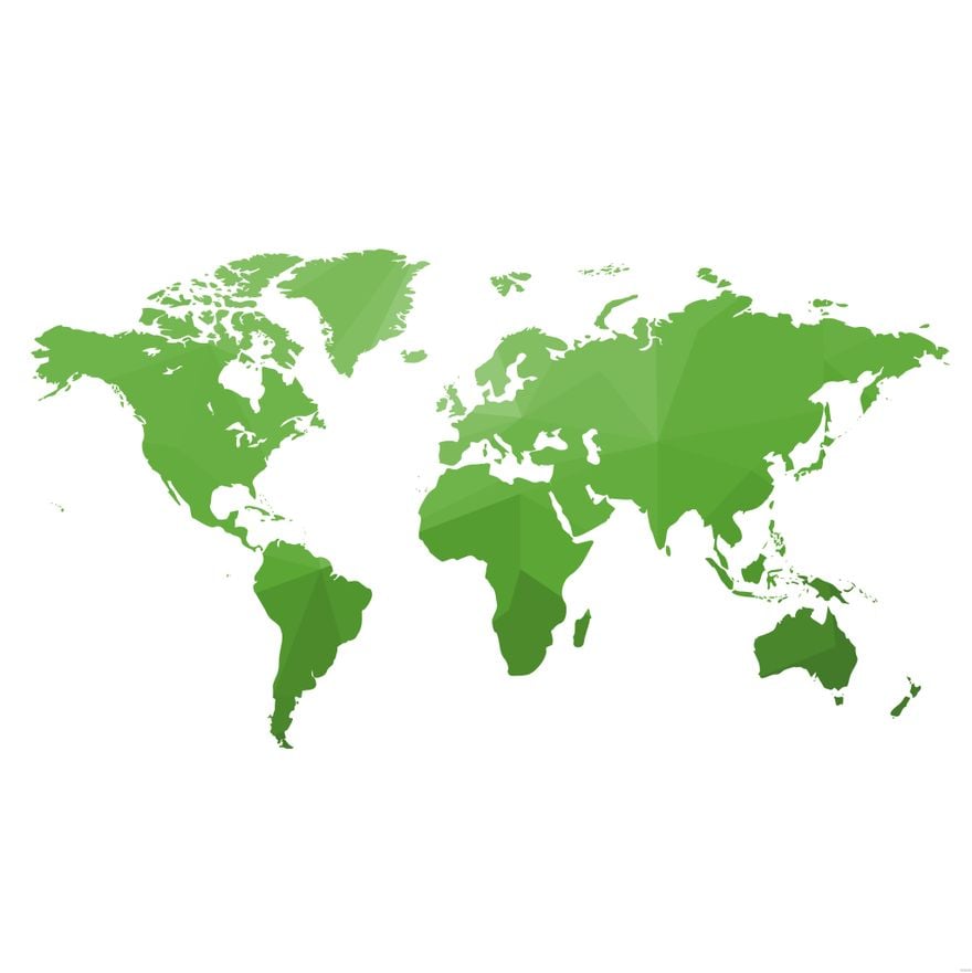 Green World Map Illustration