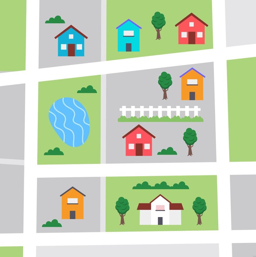 Neighborhood Map Illustration