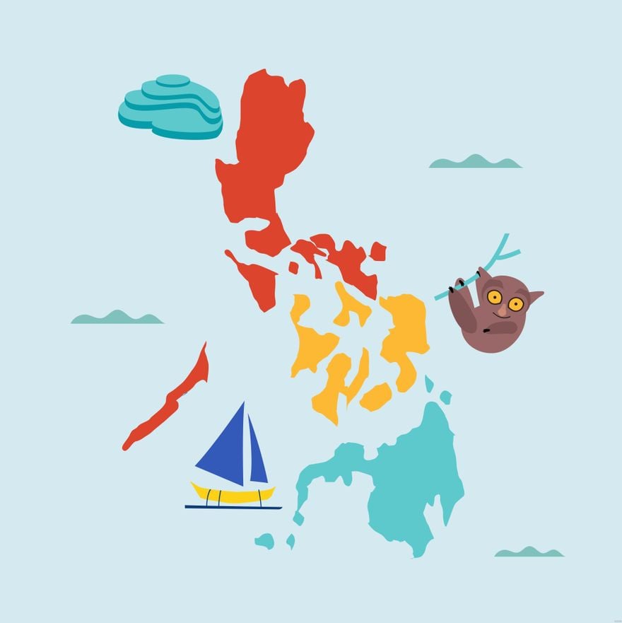 Philippines Map Illustration