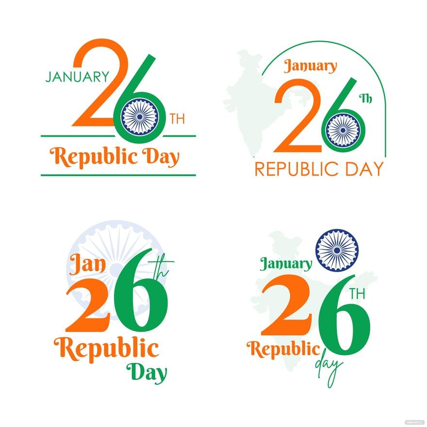 Free 26th January Republic Day Vector in Illustrator, EPS, SVG, JPG, PNG