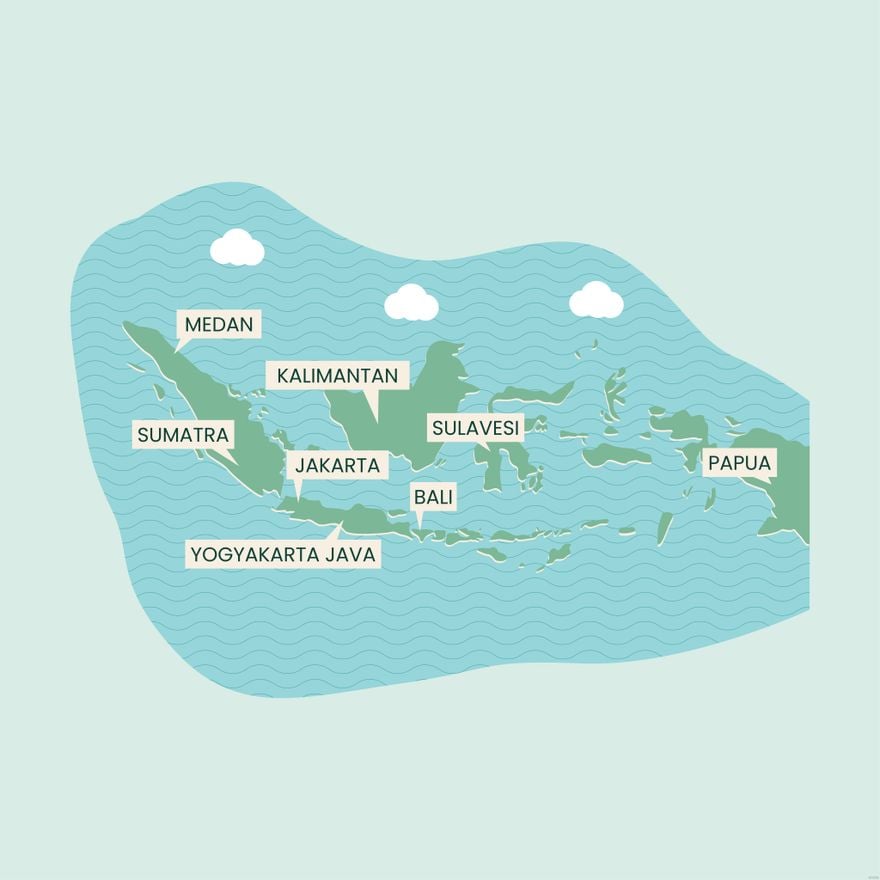 Indonesia Map Illustration