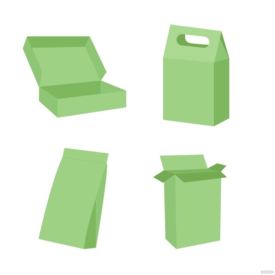 Green Packaging Vector in Illustrator, EPS, SVG, JPG, PNG