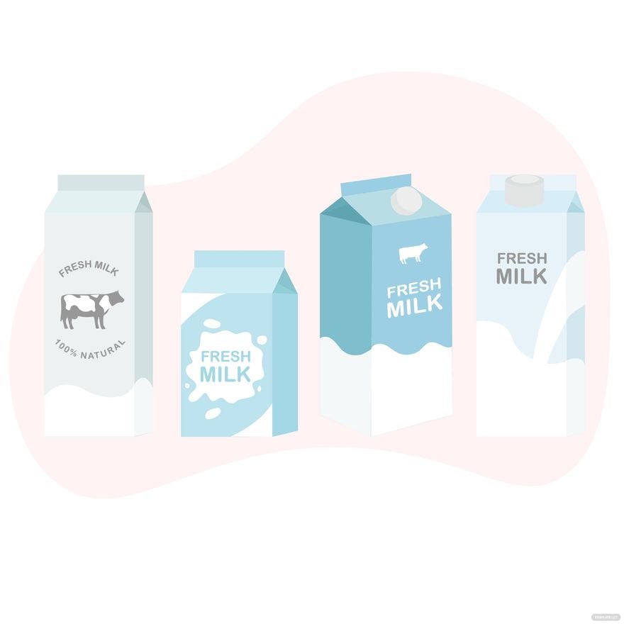 milk carton template vector