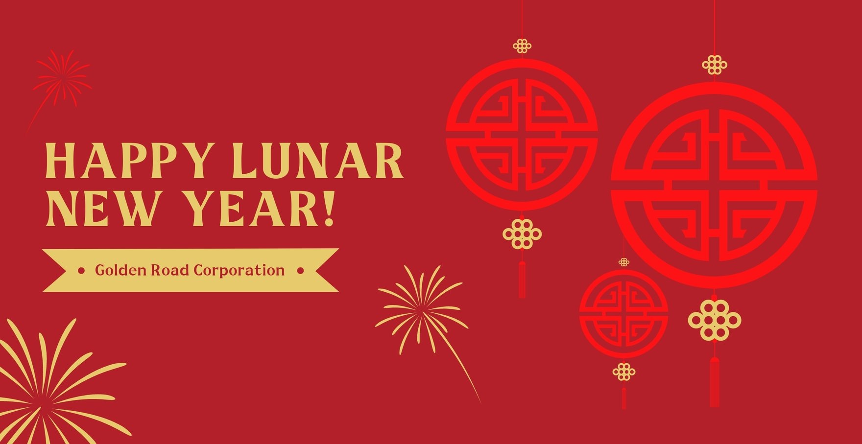 Business Lunar New Year Card Template