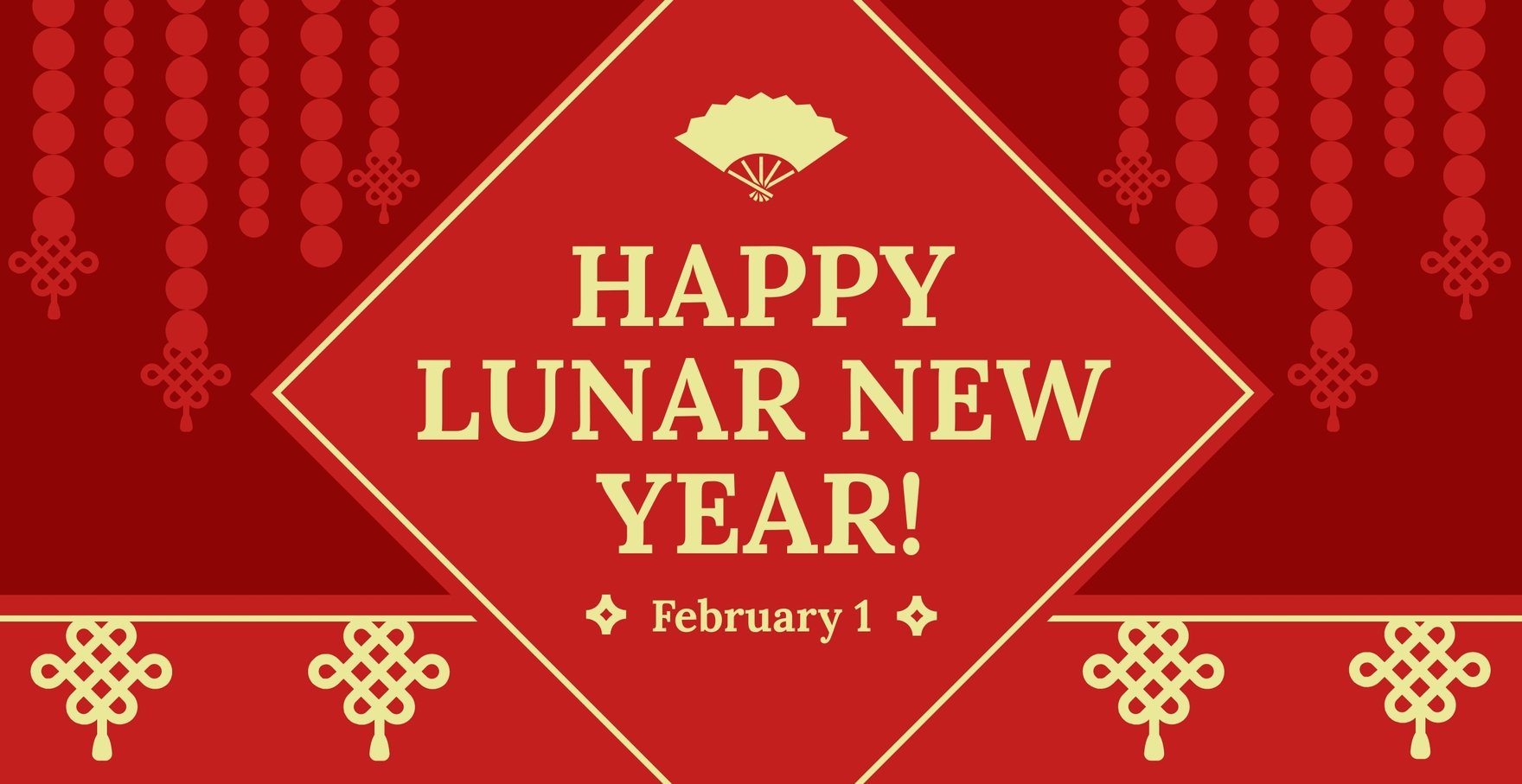 Free Modern Lunar New Year Card Template