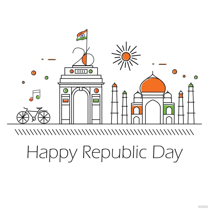 India Republic Day Concept Vector