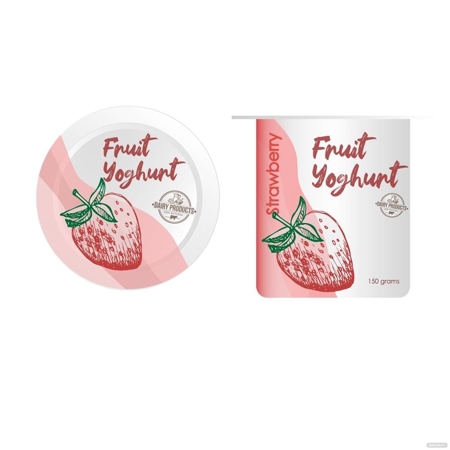 Yogurt Packaging Design Vector in Illustrator, EPS, SVG, JPG, PNG