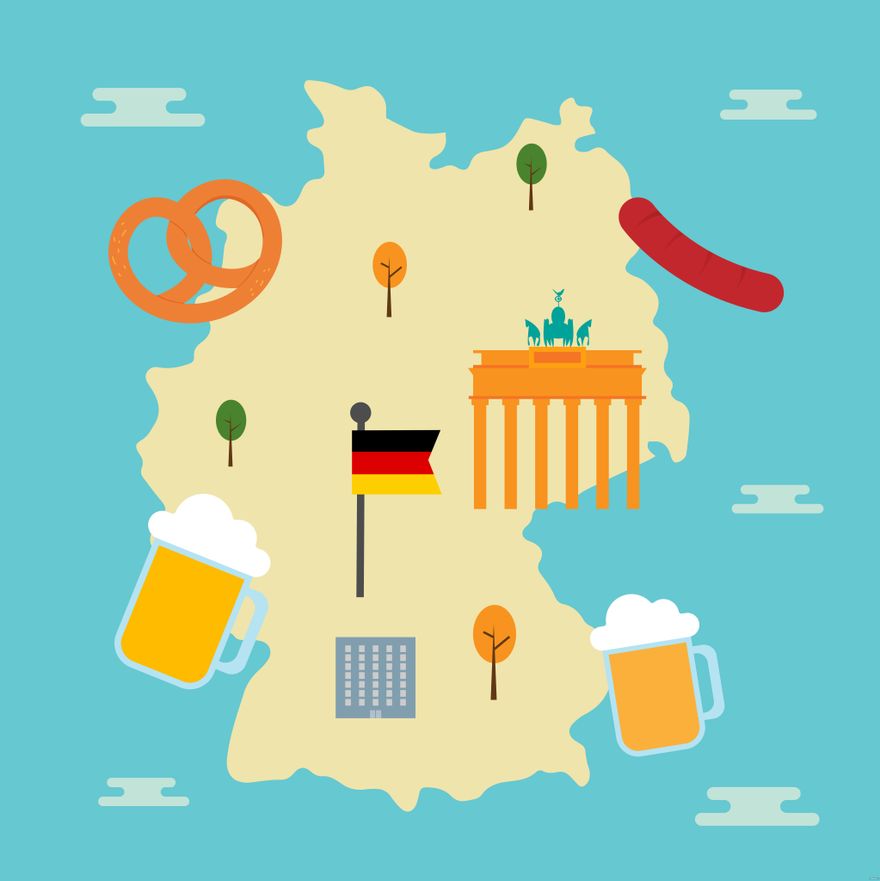 Germany Map Illustration