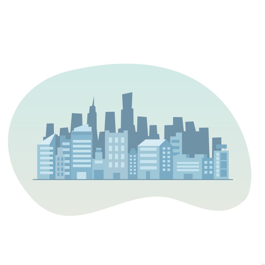 Skyline Illustration in Illustrator, EPS, SVG, JPG, PNG