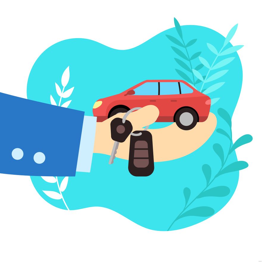 Free Leasing Car Illustration in Illustrator, EPS, SVG, JPG, PNG