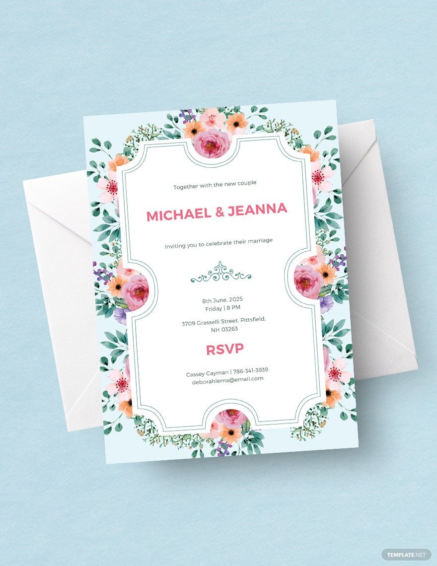 Wedding Ticket Invitation Template