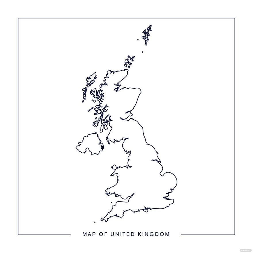 Free UK Map Outline Vector