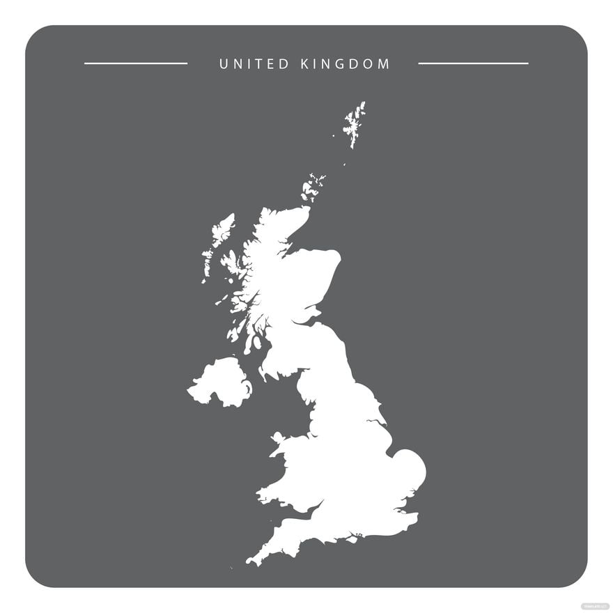 Free White UK Map Vector