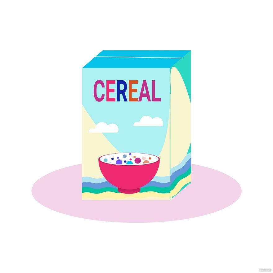 Cereal Packaging Vector in Illustrator, EPS, SVG, JPG, PNG