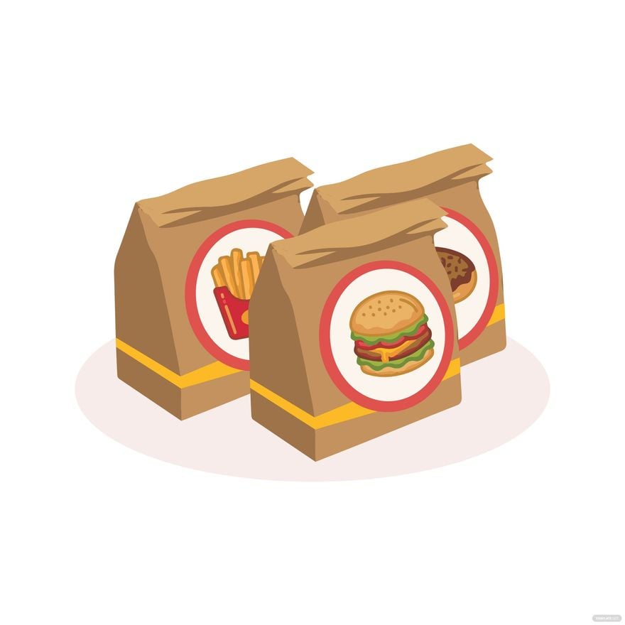Fast Food Packaging Vector in Illustrator, EPS, SVG, JPG, PNG