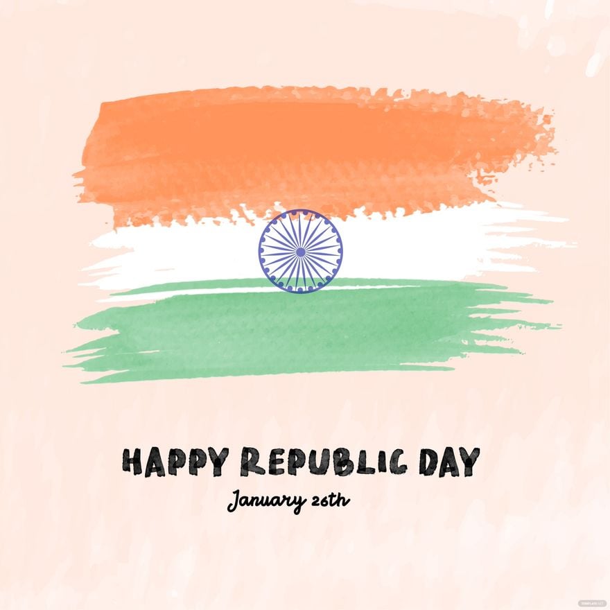 Free Watercolor Republic Day Vector in Illustrator, EPS, SVG, JPG, PNG