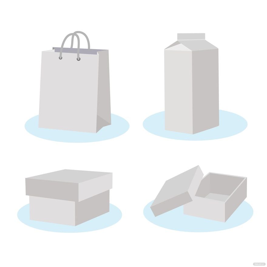 Blank Packaging Vector in Illustrator, EPS, SVG, JPG, PNG