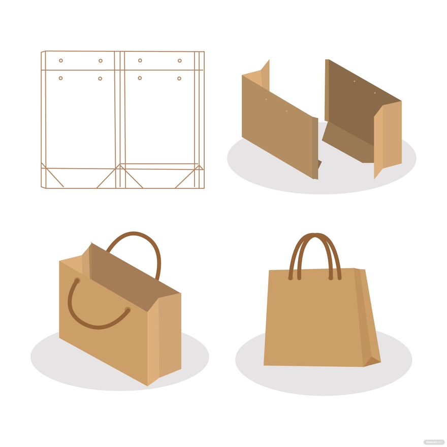 Free Paper Bag Packaging Vector EPS, Illustrator, JPG, PNG, SVG