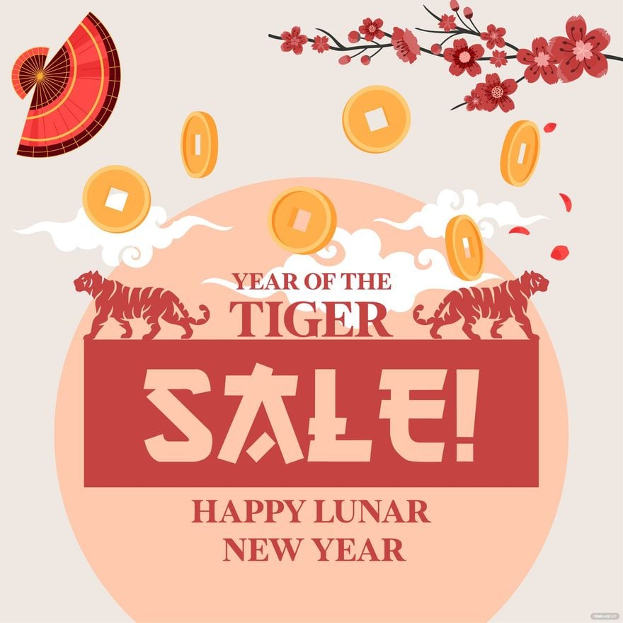 Lunar New Year Sale Vector in Illustrator, EPS, SVG, JPG, PNG