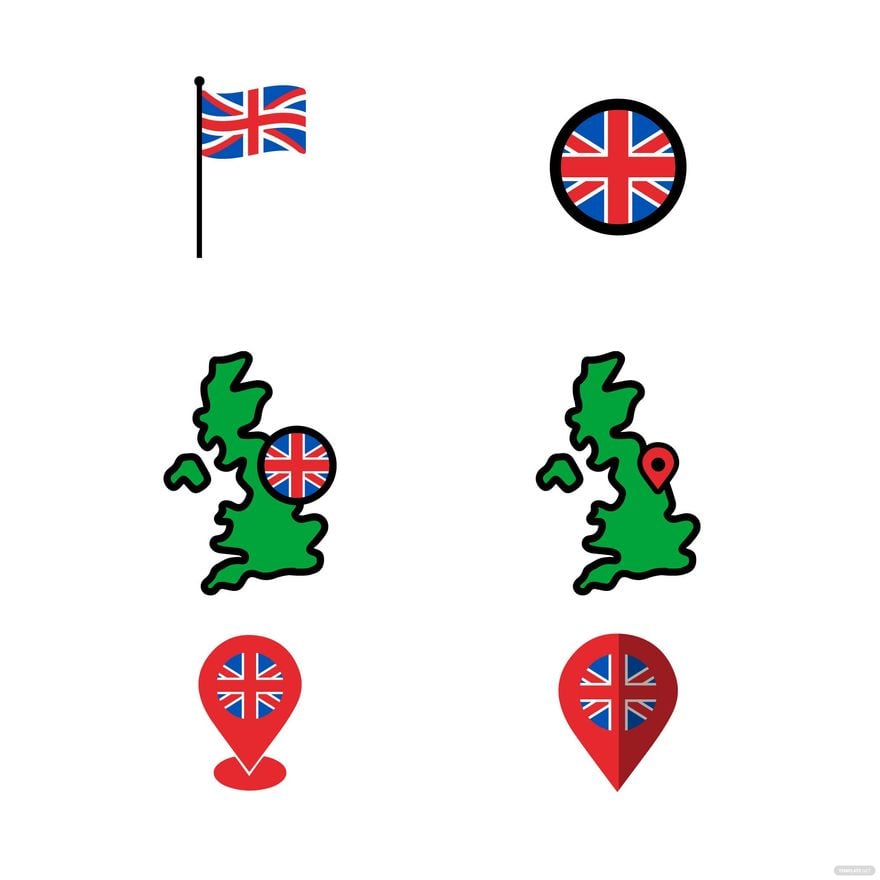 UK Map Icon Vector