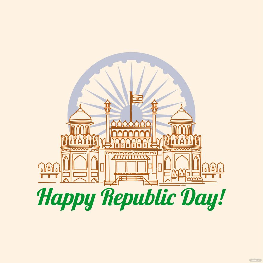 Republic Day Vintage Vector in Illustrator, EPS, SVG, JPG, PNG
