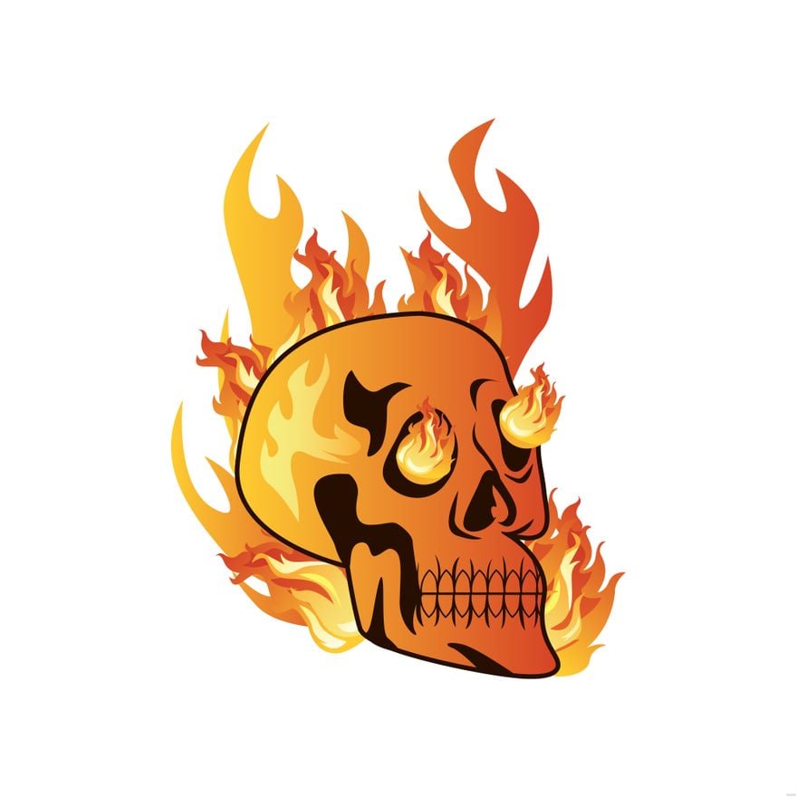 Fire Skull Illustration