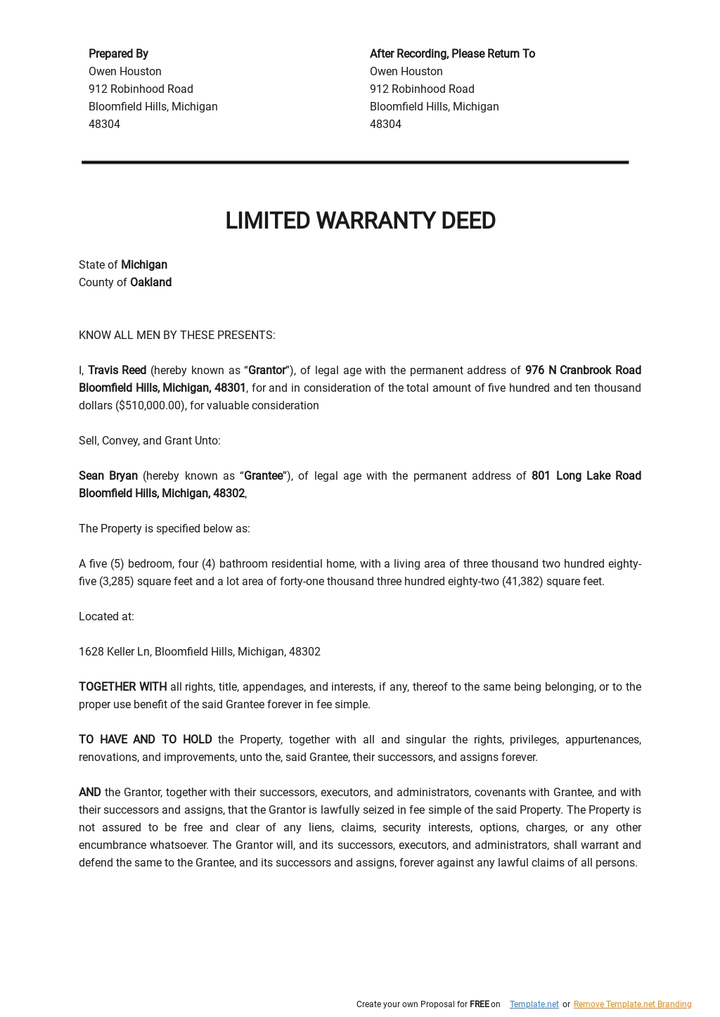 limited-warranty-deed-template-google-docs-word-apple-pages