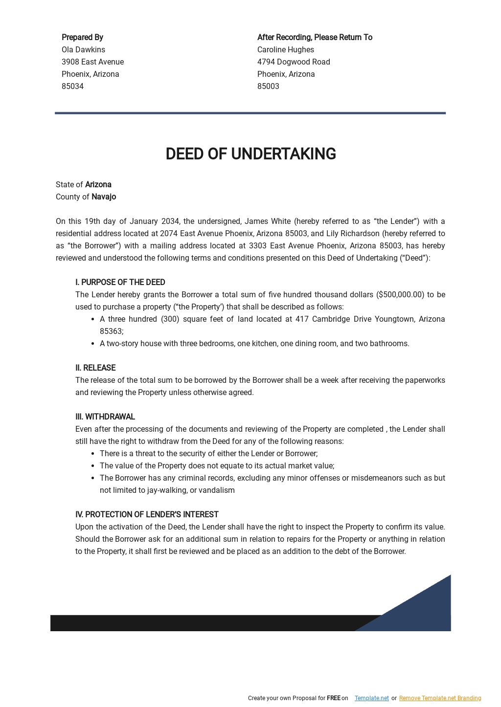 Deed Of Undertaking Docx Deed Of Undertaking By And B 3507