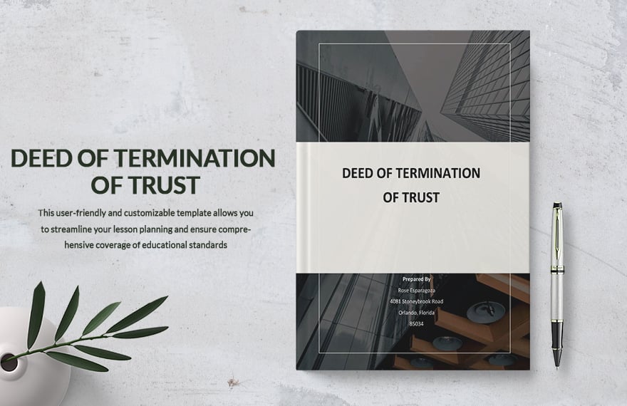 Deed of Termination of Trust Template