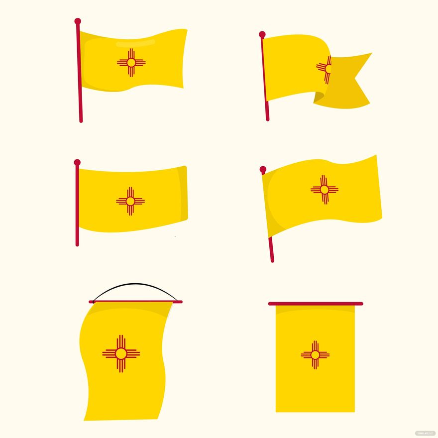 Free New Mexico Flag Vector in Illustrator, EPS, SVG, JPG, PNG