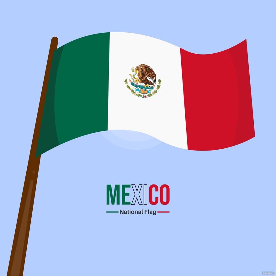Mexico National Flag Vector in Illustrator, EPS, SVG, JPG, PNG