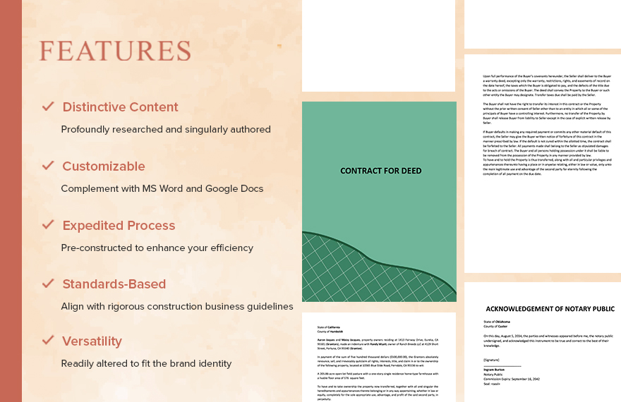 Contract For Deed Template