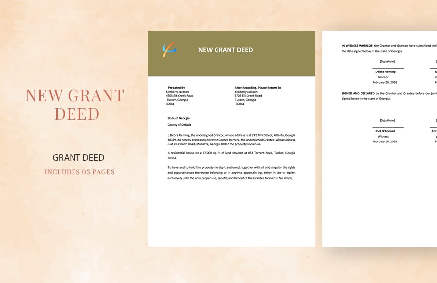 New Grant Deed Template