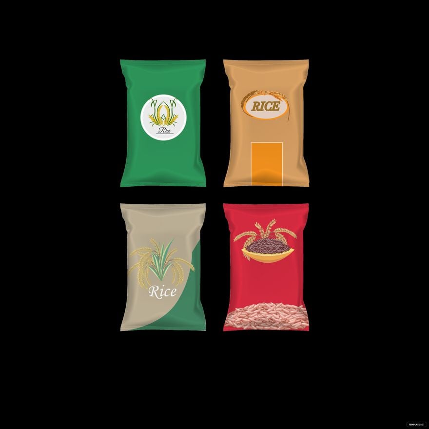 Rice Packaging Vector in Illustrator, EPS, SVG, JPG, PNG