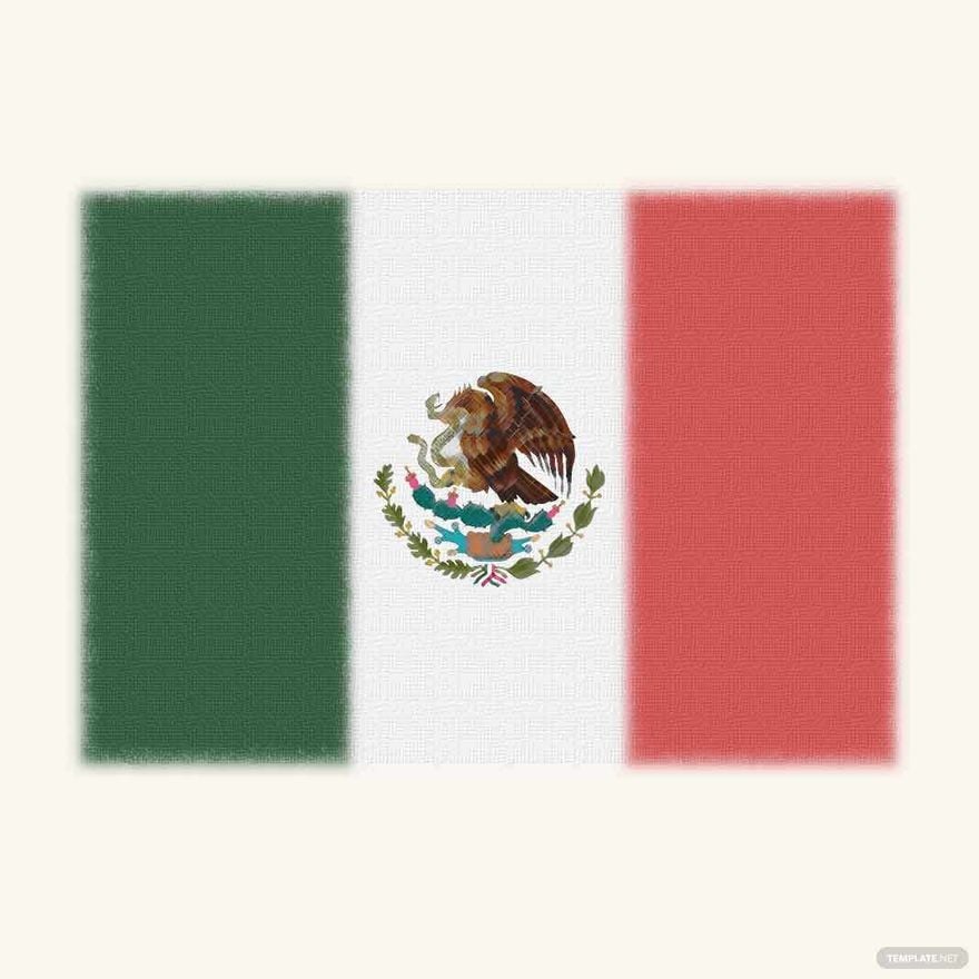 Mexican Flag Texture Vector
