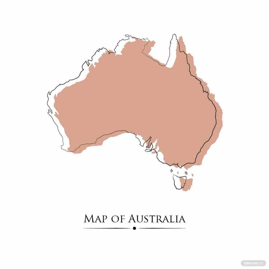 Blank Australia Map Vector