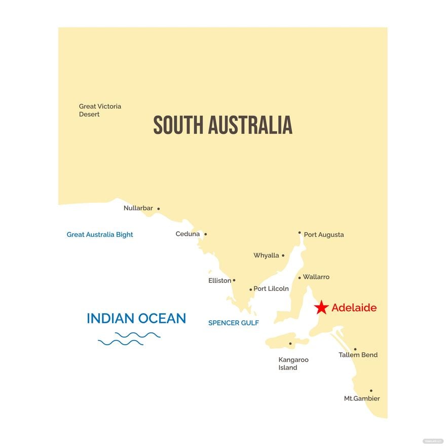 South Australia Map Vector