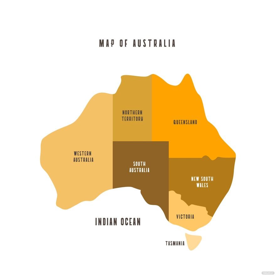 Simple Australia Map Vector