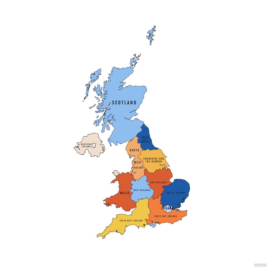 UK Constituencies Map Vector in Illustrator, EPS, SVG, JPG, PNG