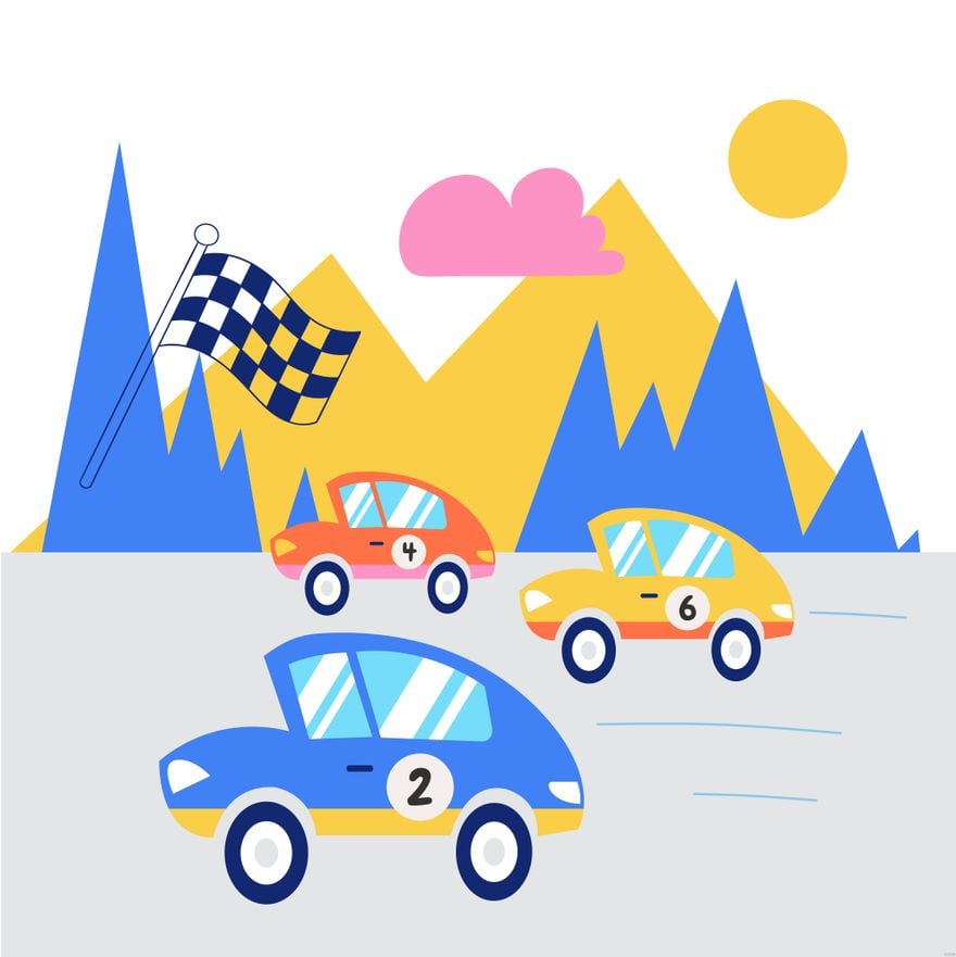 Car Race Illustration