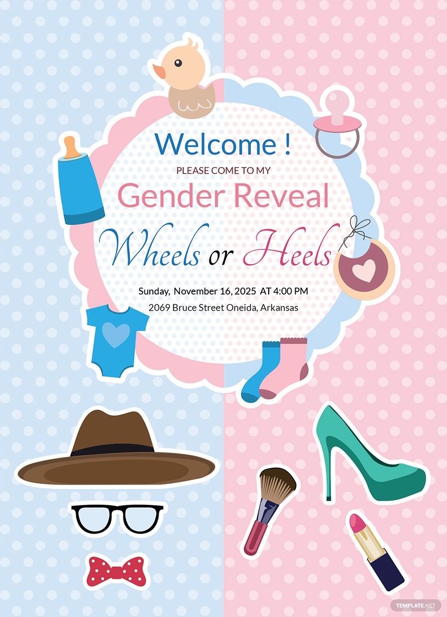 Wheels and Heels Invitation Template in Word, Illustrator, PSD, Apple Pages, Publisher
