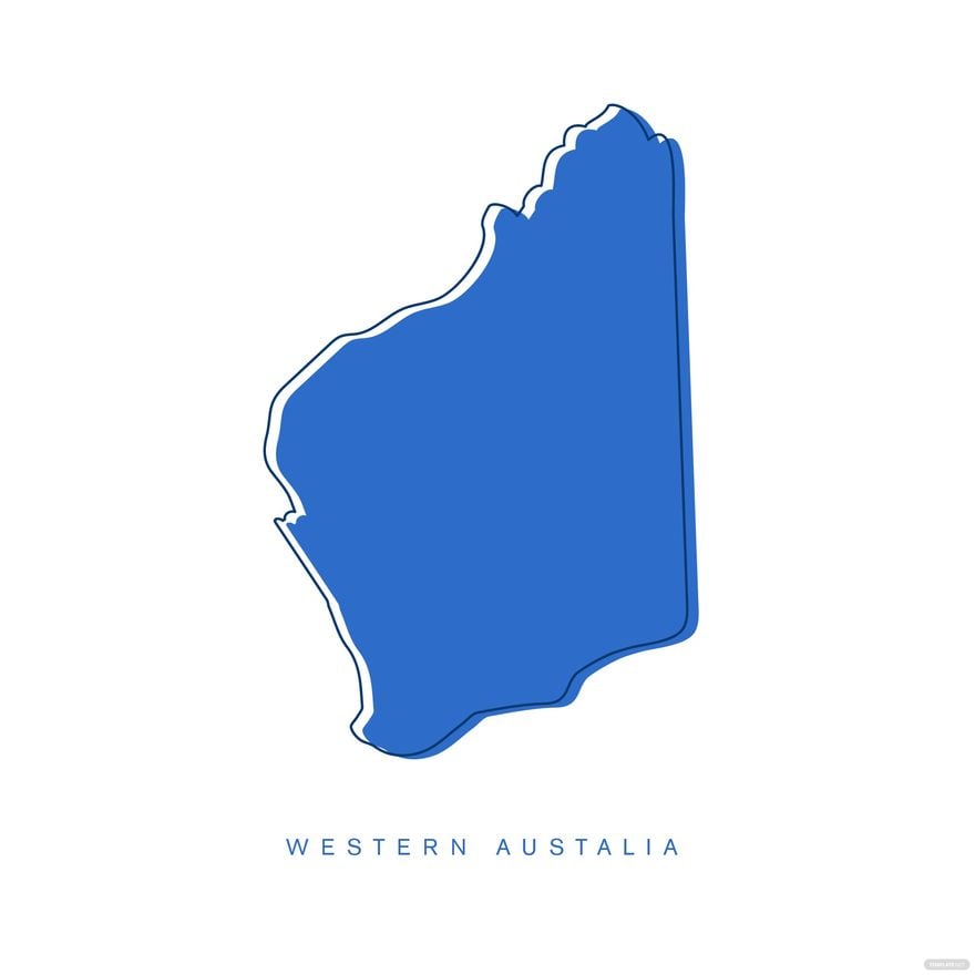 Free Western Australia Map Vector in Illustrator, EPS, SVG, JPG, PNG