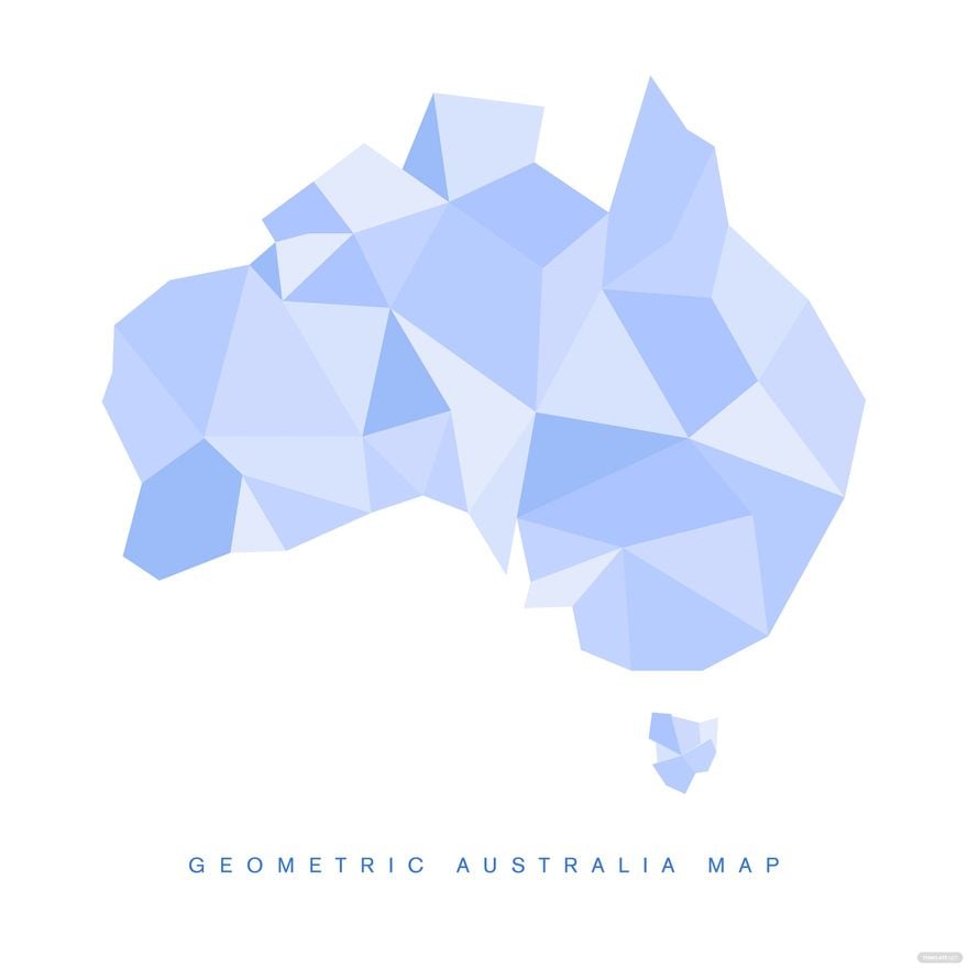 Geometric Australia Map Vector in Illustrator, EPS, SVG, JPG, PNG