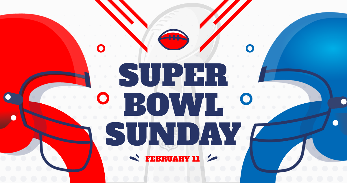 Super Bowl Sunday Facebook Post Template