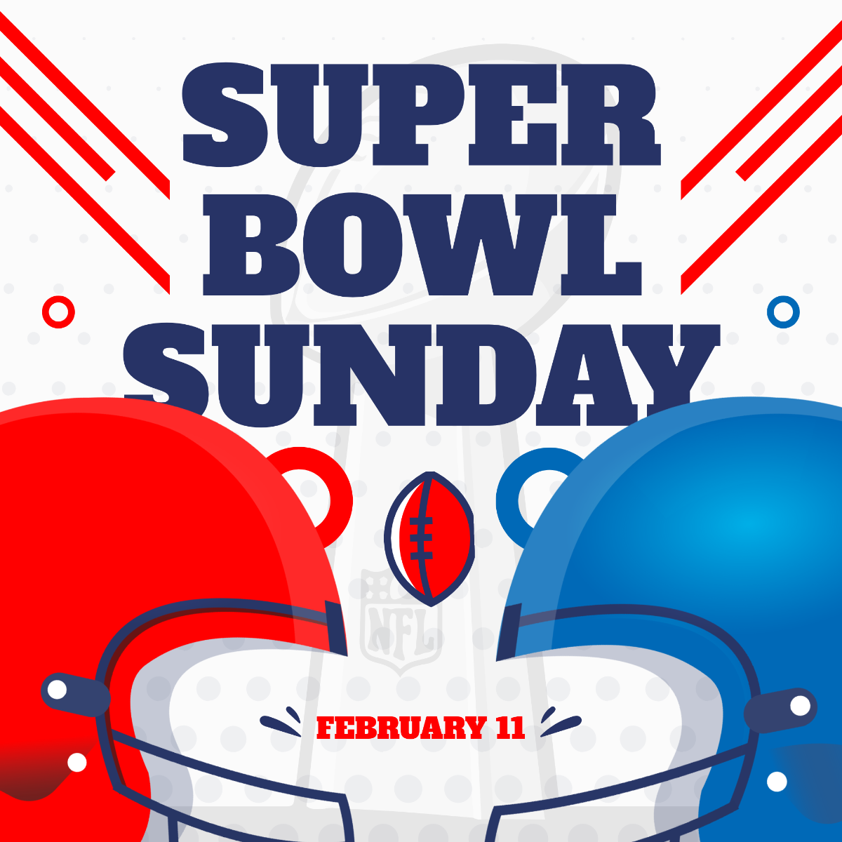 Super Bowl Sunday Instagram Post Template